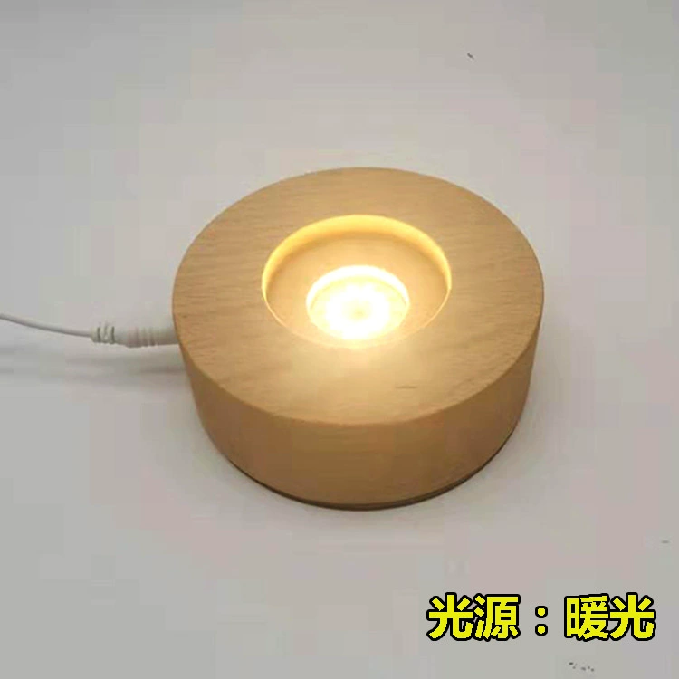 3D Бусина Кристальная Шаровая Лампа из массива дерева LED свет USB провод Лампа из массива дерева Светильник lands crafts swing
