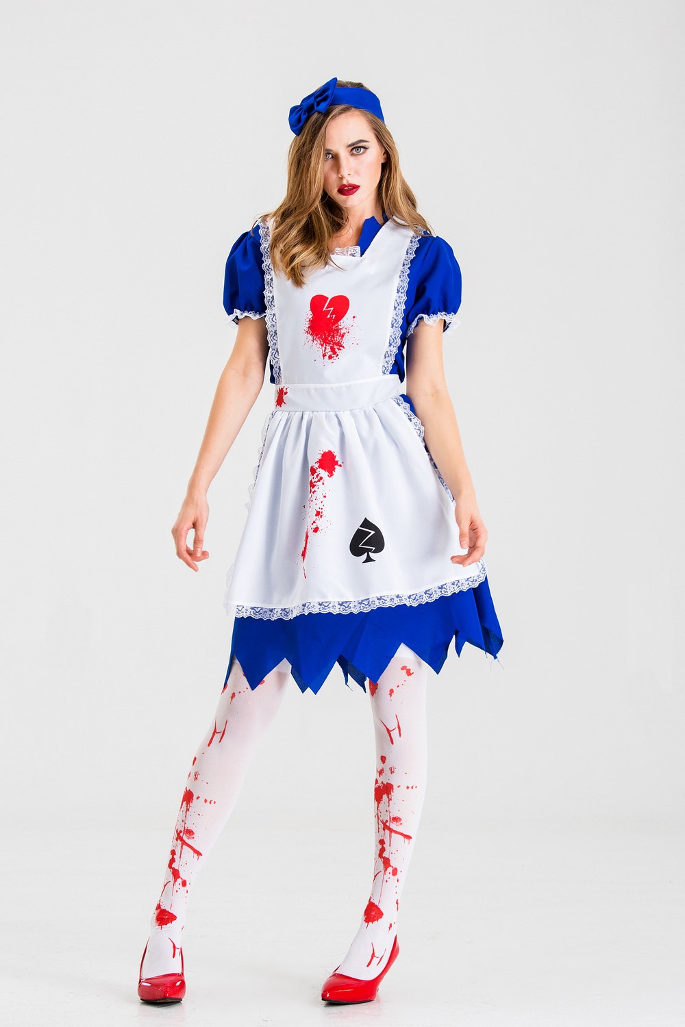 Halloween horror maid bloody Alice zombie cosplay party costume nihaostyles wholesale halloween costumes NSQHM81800