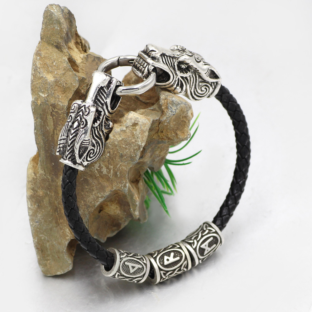 Viking Dragon Head Bracelet Image 3