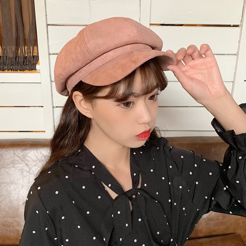 Women's Fashion Solid Color Flat Eaves Beret Hat display picture 3