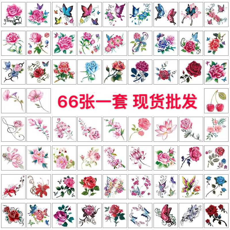 sexy waterproof tattoo stickers contains rose