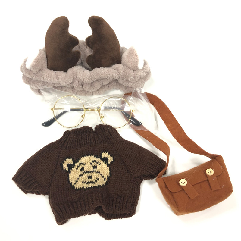 Celebridad en línea de pato ácido hialurónico accesorios de ropa de muñeca ácido hialurónico pato 30cm sombrero gafas accesorios pequeños accesorios de pato amarillo