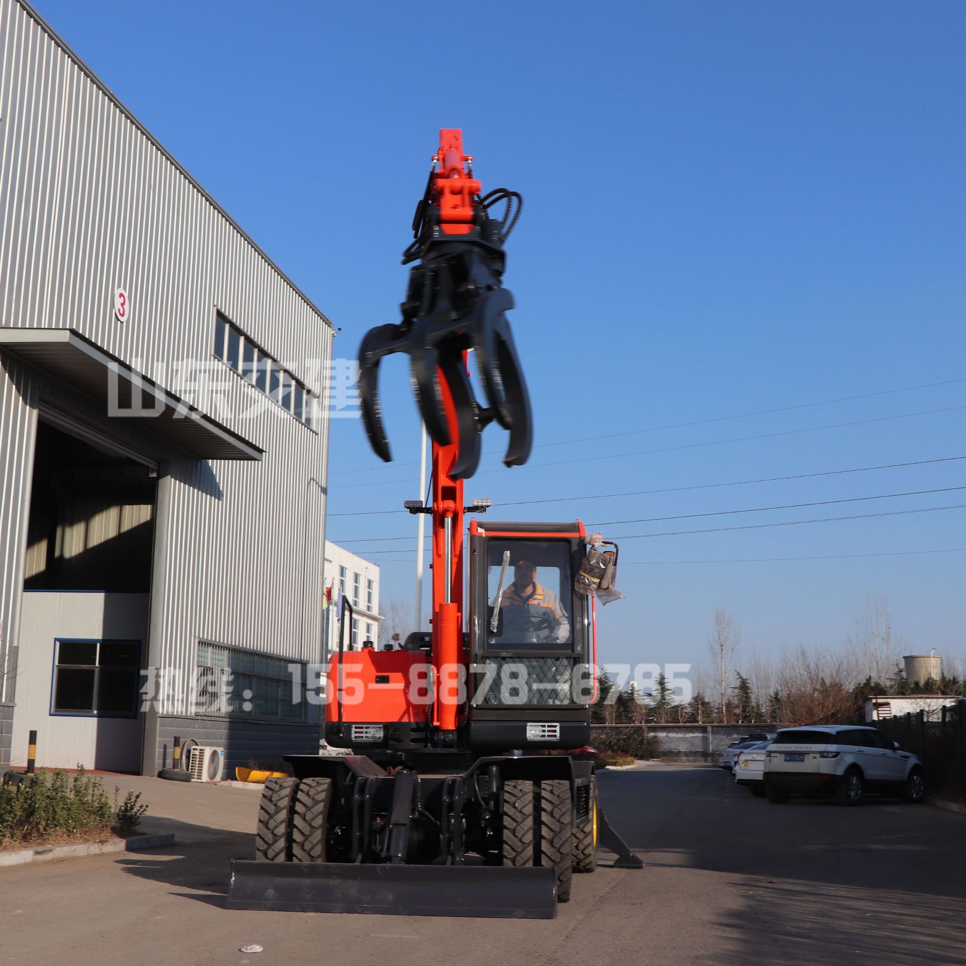 山东恒远销售HY95-LS型挖掘机  厂家现车销售轮胎式抓木机价格