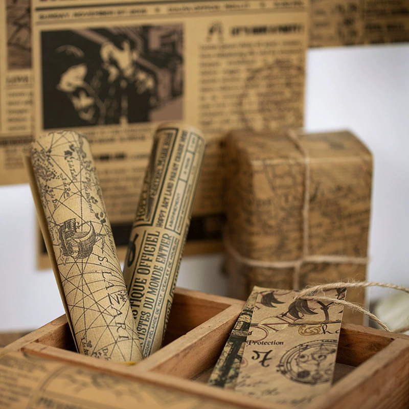 Язык холостой Материал Бумага Ретро Серия крафт-бумага ручной счет коллаж серная кислота бумага конверт подложка фоновая бумага 4