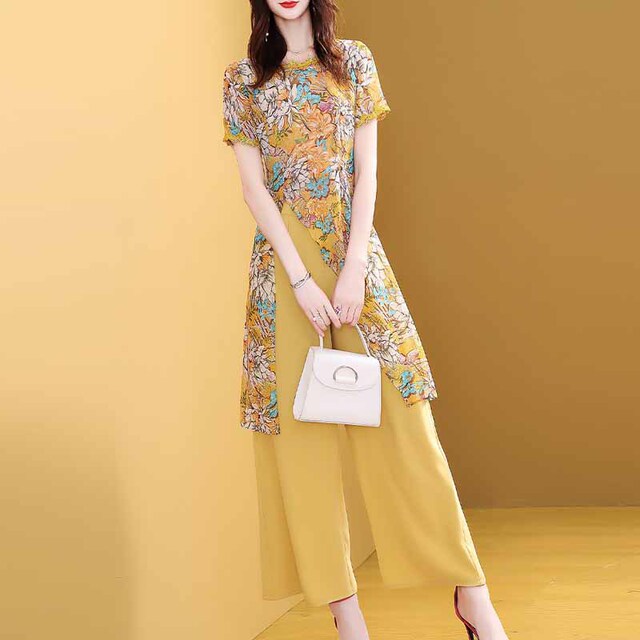 Drop Sense Broad-legged Pants Suit New Summer Fashion Two-piece