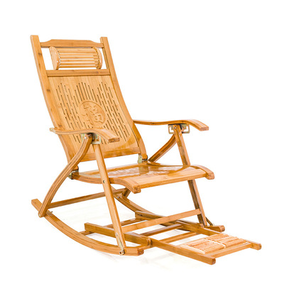 Bamboo rocking chair fold Manufactor Direct selling Bamboo rocking chair Folding chair customized Siesta chair leisure time Hard Blessing Bamboo rocking chair