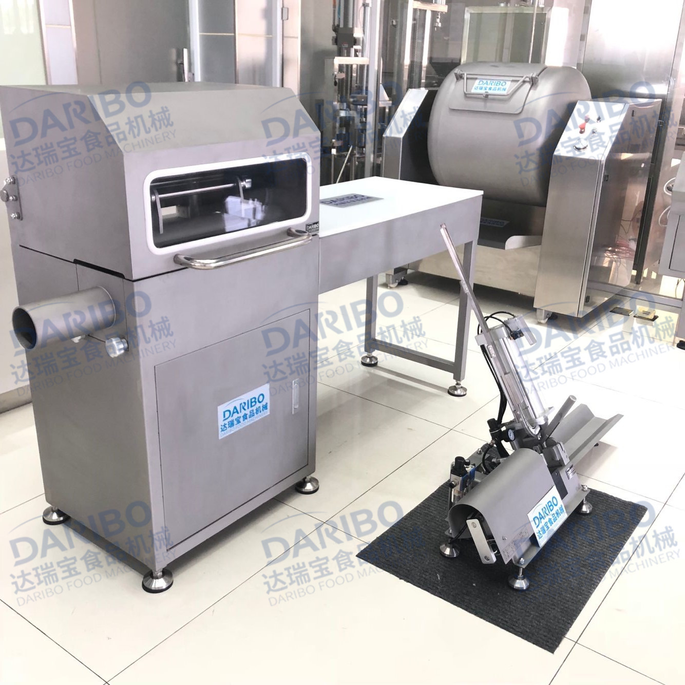 r多功能肉类填充机 碎肉块灌装成型机 整机不锈钢猪扒填充打卡机