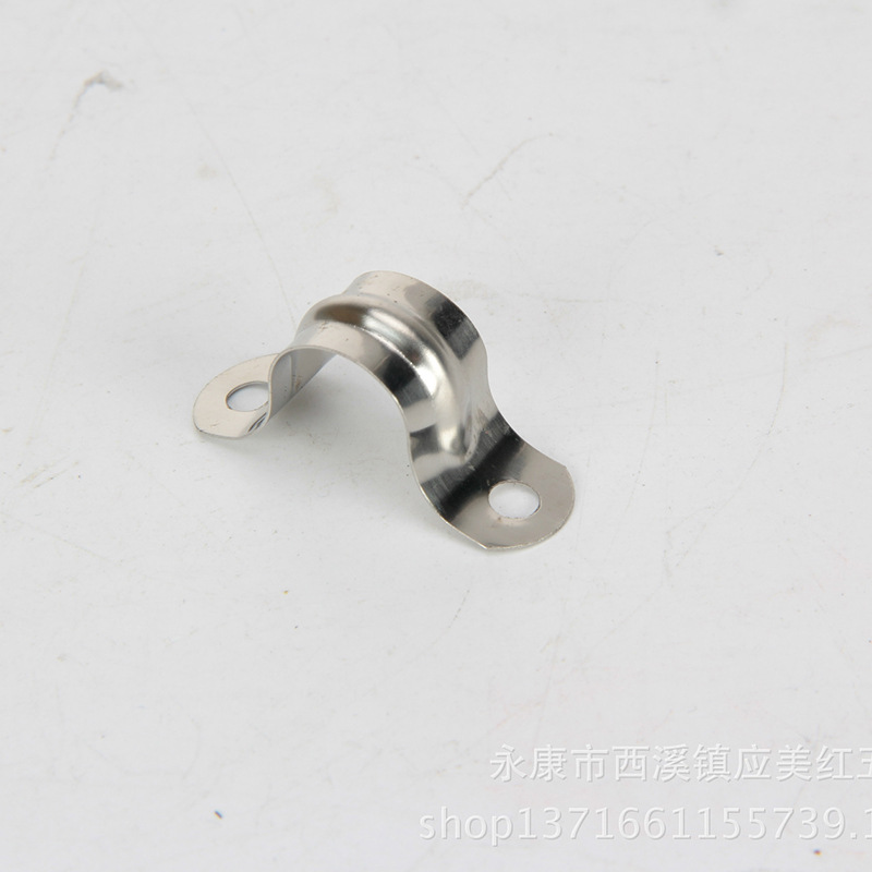 Factory direct marketing water pipe bracket throat hoop U-shaped riding horse card 201 complete specifications wholesale 04*14