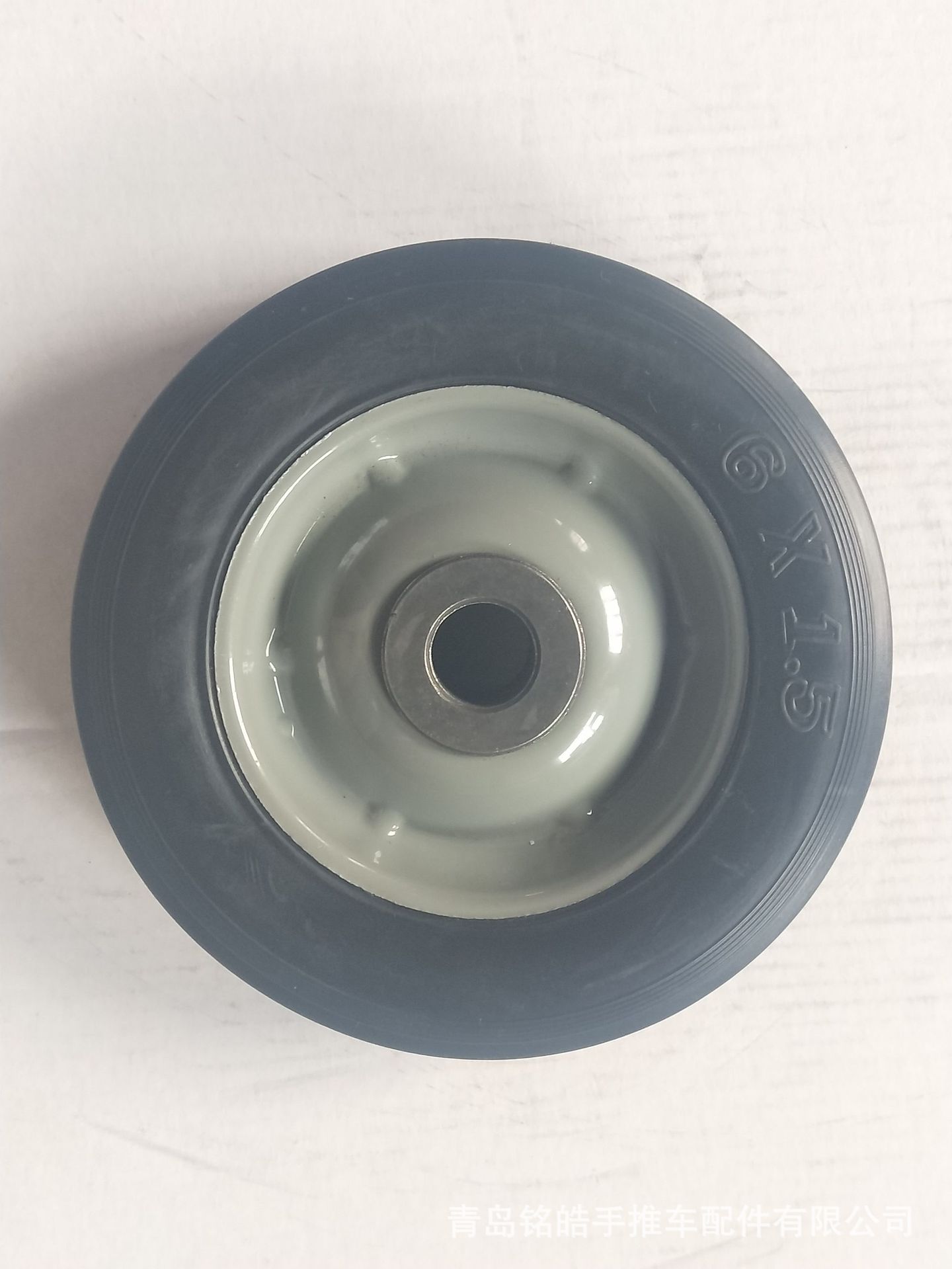 橡胶实心轮静音品质保证防扎防爆规格齐全6寸工业实心轮