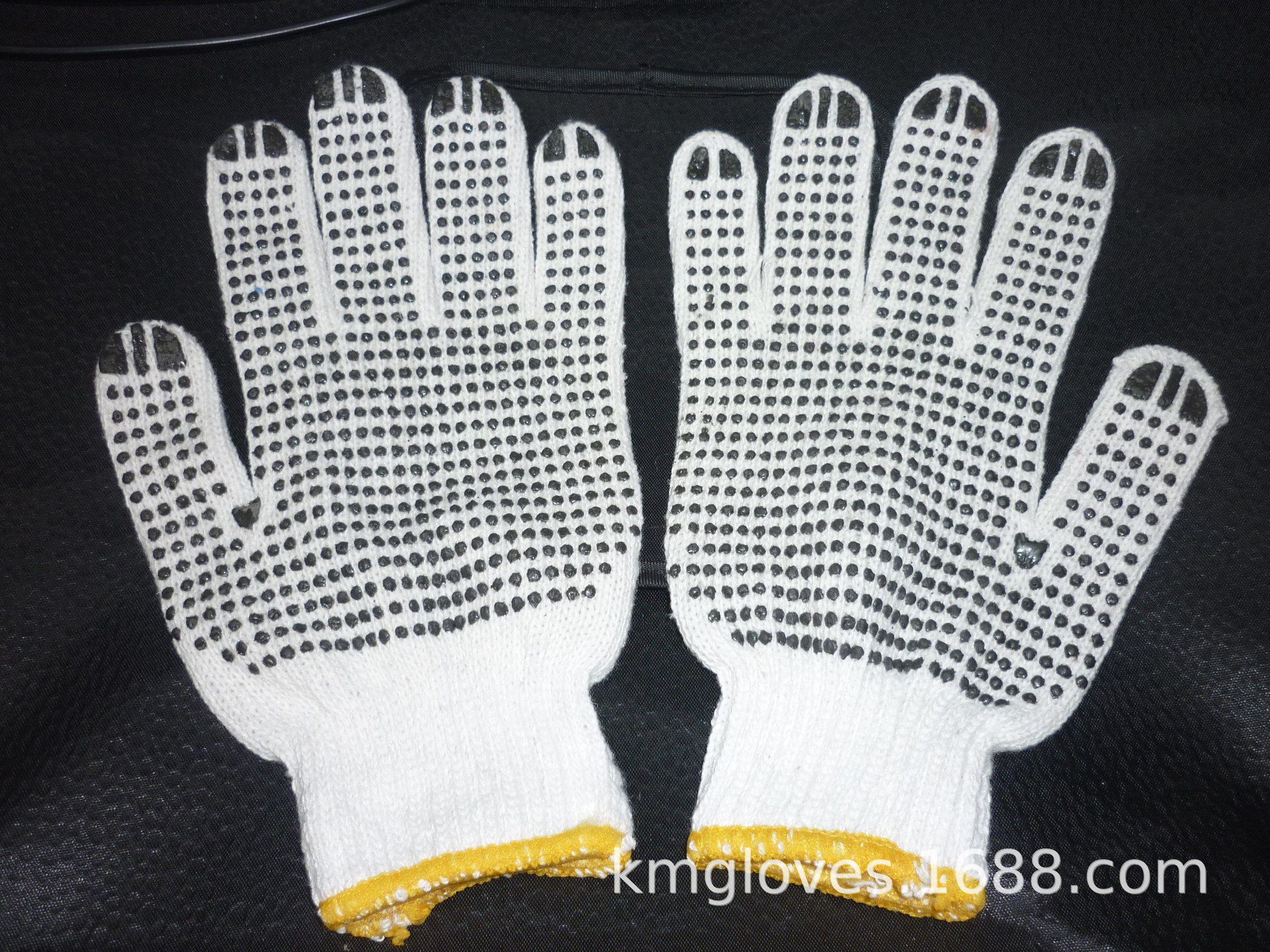 工厂直销科敏劳保手套W628棉纱漂白单面点700克