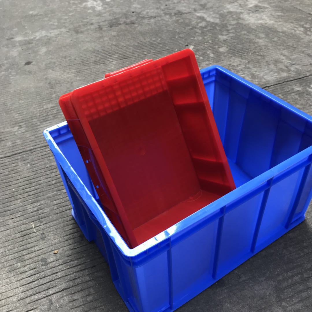 供应塑胶箱 车间加厚pp塑胶带盖包装塑料箱 仓库高强度塑料周转箱