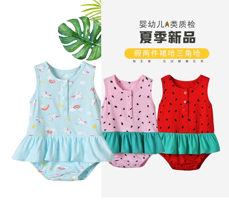 Ropa De Verano Para Bebés Mameluco Para Bebés De 0 A 1 Años Ropa Para Bebés Recién Nacidos Ropa Para Niños Mono De 3 Meses Y Medio Al Por Mayor Nihaojewelry display picture 1