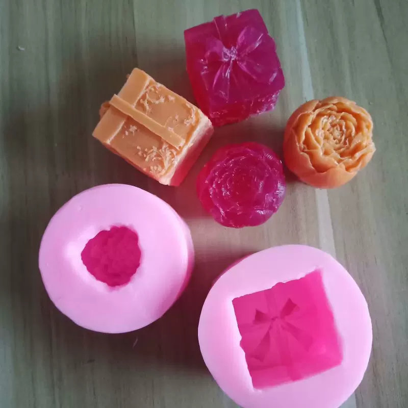 Круглая подарочная коробка с розой, ароматерапия, силиконовая форма