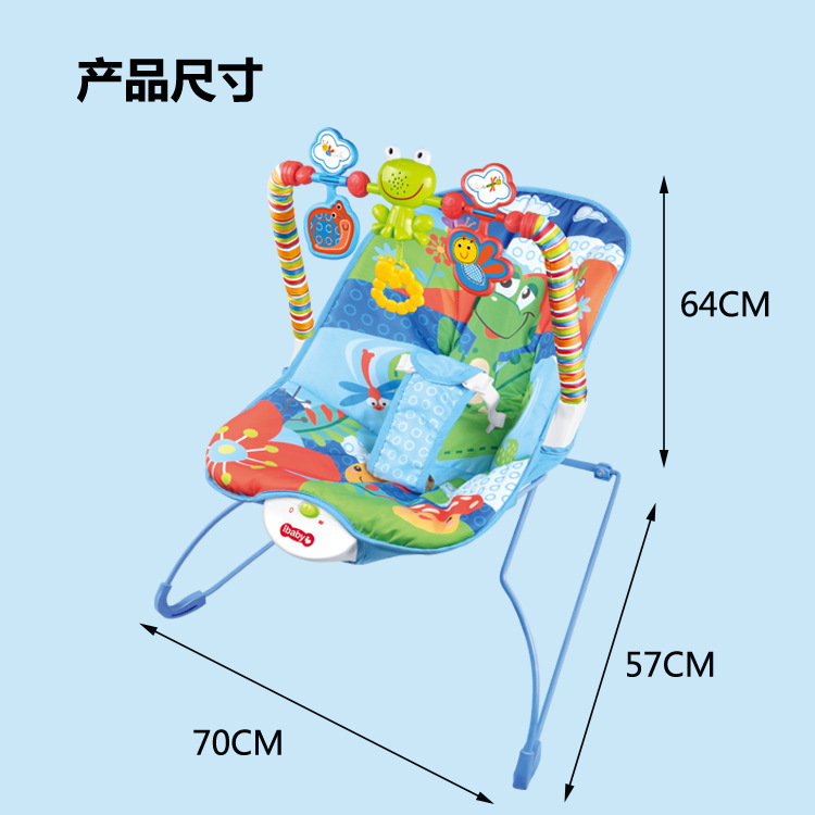 婴儿摇椅宝宝震动安抚椅 多功能带音乐摇椅 可拆卸0-12个月婴儿躺椅详情图8