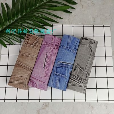 厂家直销韩国牛仔皮革眼镜盒近视学生手工眼镜盒复古框架眼镜盒|ru