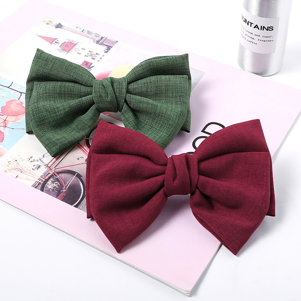 Knotted Bow Hair Clip Wild Fabric Knotted Spring Clip Burlap Cheap Top Clip Hair Accessories display picture 10