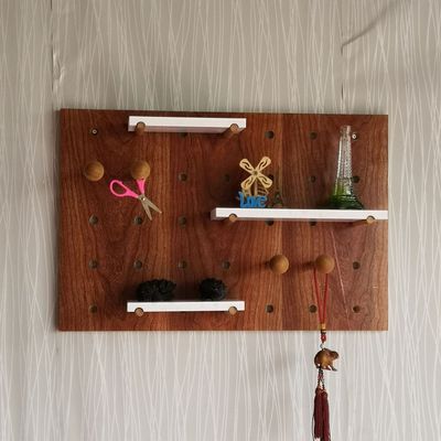 solid wood Pegboard solid wood Electric meter box wall Shelf kitchen woodiness Shelf Storage Display rack