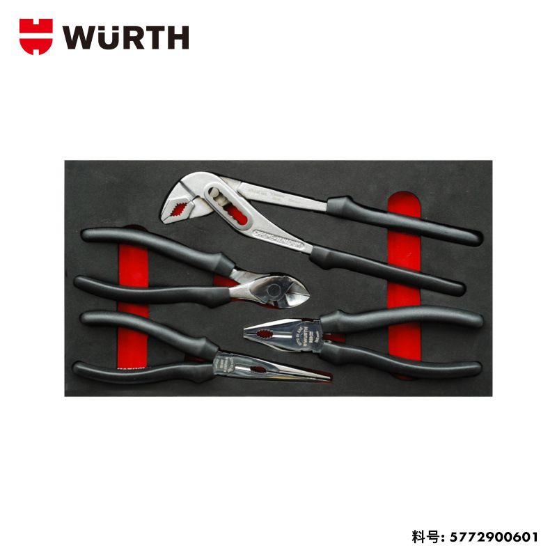 wurth/伍尔特钳子 Red Line 4 件套组套钳子,钳子工具套装4件套