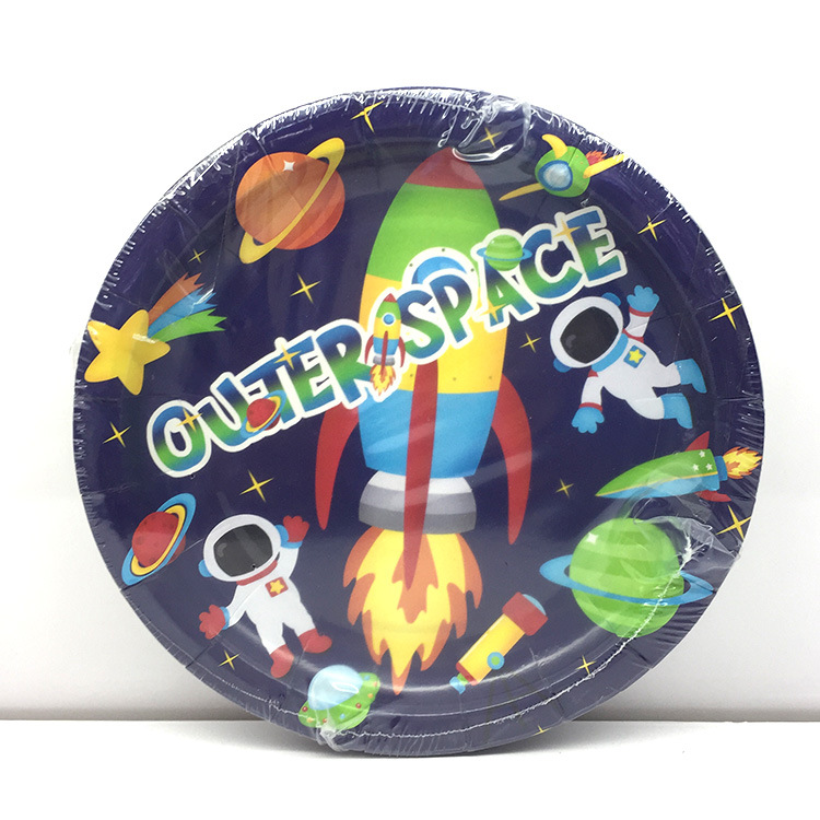 Día Del Niño Cumpleaños Astronauta Papel Fiesta Vajilla 8 Piezas display picture 3