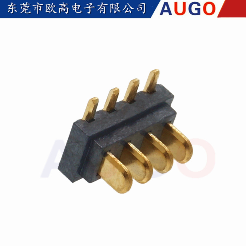 厂家定制镀金连接器插头 2.0ph小连接 弯脚侧插连接器公座小尺寸