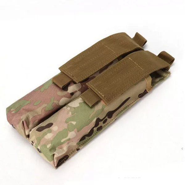 Outdoor camouflage tactical flashlight clip bag tool P90 short sword second generation UMP45 double MP7 magazine storage bag
