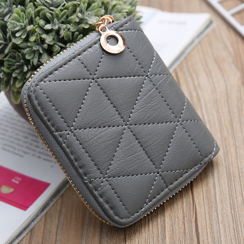 Korean Clutch Bag Mini Embroidered Geometric Rhombus Bag Card Bag Coin Purse display picture 9