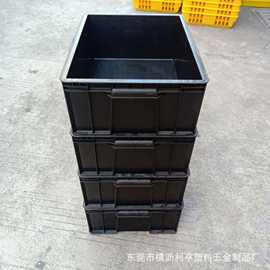 东莞寮步现货供应电子厂用防静电塑胶框 黑色防静电物料周转箱