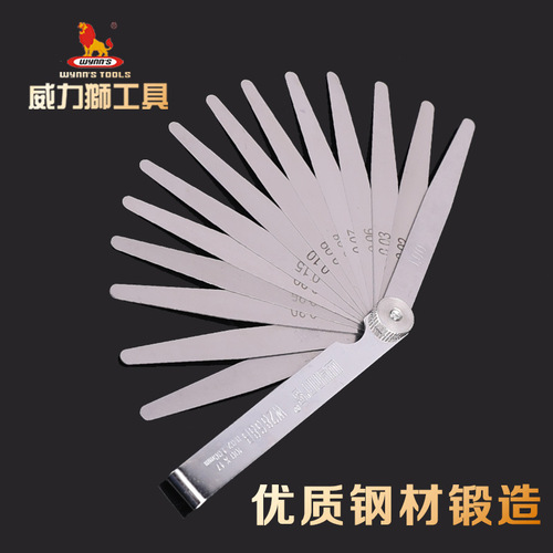 Power Lion stainless steel feeler gauge 100mm gap piece plug gauge thickness gauge accuracy 0.02-1.0mm thickness gauge