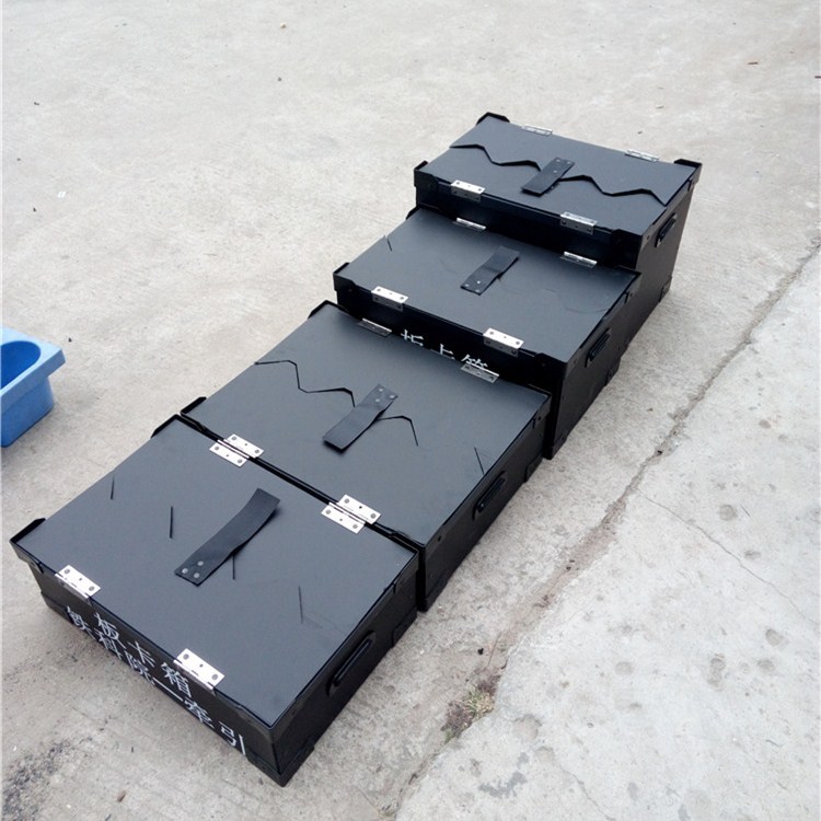 防静电PP空心板骨架箱 中空板纸箱 黑色防静电塑料周转箱