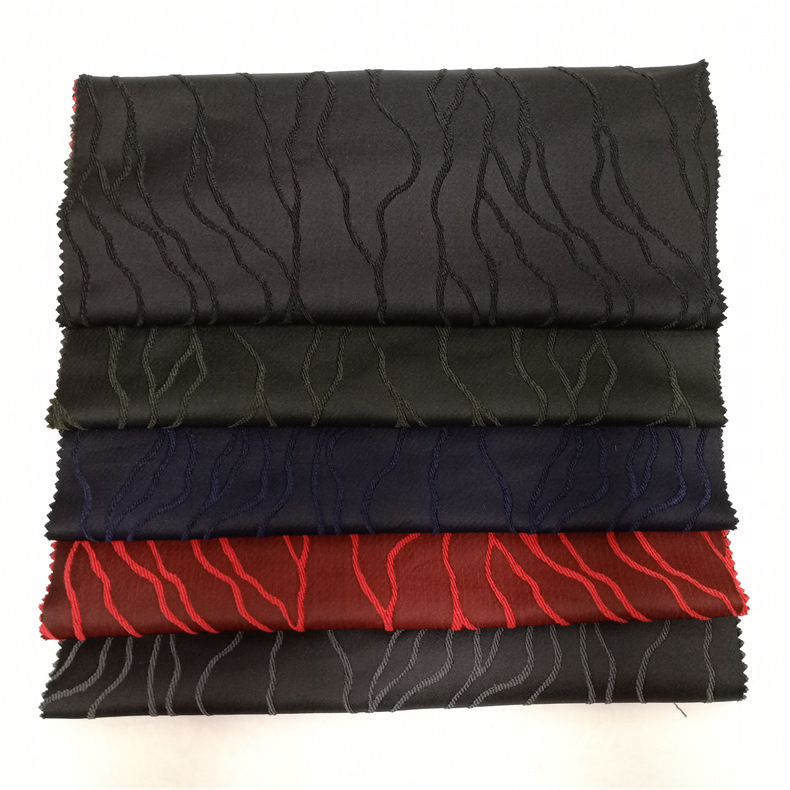 Three-dimensional Lightning Trunk Concave-convex Pattern Yarn-dyed Jacquard Fabric Men's and Women's Trousers All Polyester Shuttle Interwoven Fabric Three-dimensional Lightning Trunk Concave-convex Pattern Yarn-dyed Jacquard Fabric Men's and Women's Trousers All Polyester Shuttle Interwoven Fabric