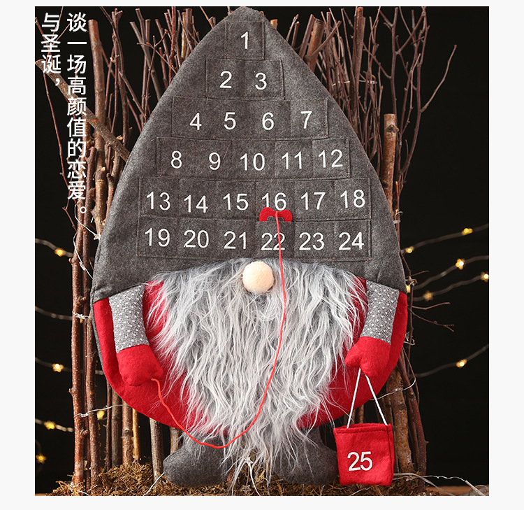 Nuevas Decoraciones Navideñas Calendario De Pared Rudolph Countdown Calendar Calendario De Pared Creativo display picture 2