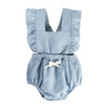 Brand denim children's summer cotton bodysuit, suspenders