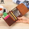 Malibu new pattern man genuine leather Card package The first layer cowhide Men's bag Retro have cash less than that is registered in the accounts CRAZY HORSE leisure time Fold key case