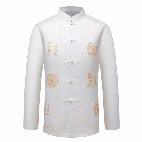Chinese tang suit coat embroidered national costume with comfortable jacket and shirt