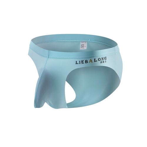 Hunter Tyrannosaurus new men's underwear ice silk briefs men's thin slightly see-through edgeless U-convex low-waist sexy underwear for men