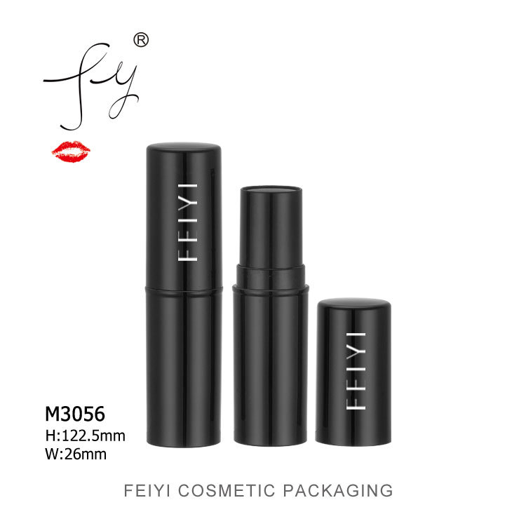新款遮瑕膏包材 圆柱形黑色粉条管 固体晒红管 厂家直销 M3053