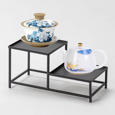 批发壶架茶棚中式紫砂壶架子茶杯置物架茶道 多肉植物展示架托盘