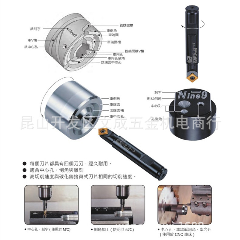 车铣万用钻90°刀片N9MT05T1RC075-NC2071/N9MT05T1RC075-NC9036