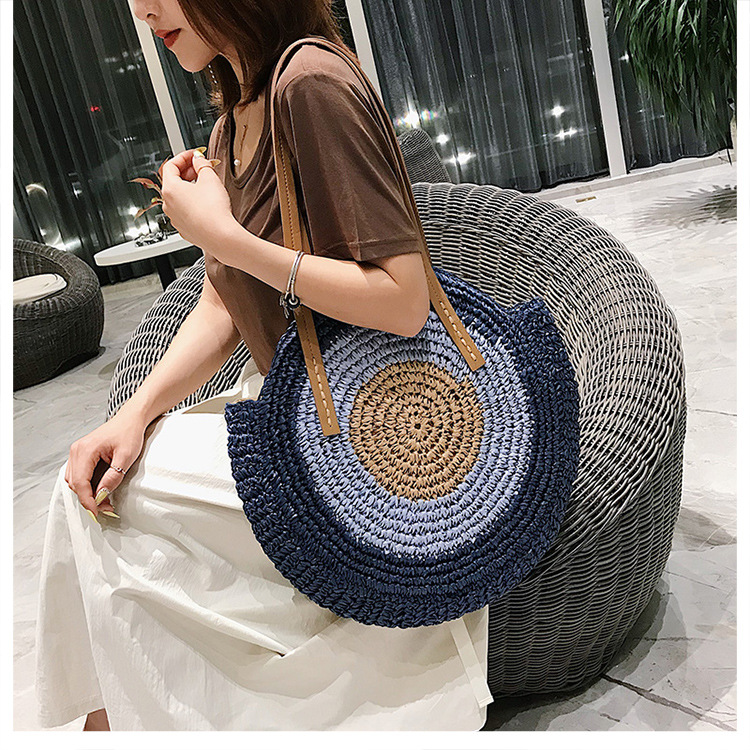 Large Fashion Straw Bag Hander Bag display picture 13