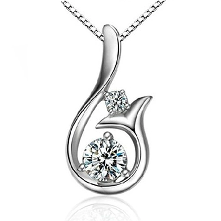 Серебряное ожерелье, подвеска, свитер, аксессуар, оптовая продажа, европейский стиль