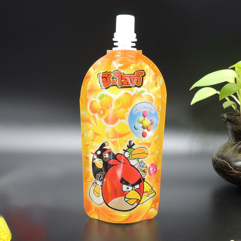 异型酱油醋吸嘴包装袋 免费设计印刷果汁酒类液体包装塑料复合袋