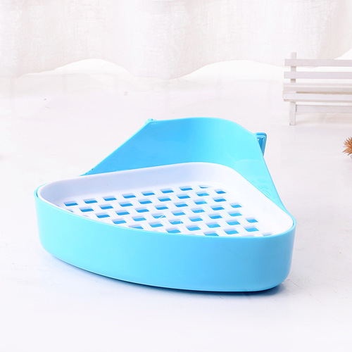 Manufacturer wholesale pet rabbit toilet cleaning supplies small rabbit toilet with bottom net design
