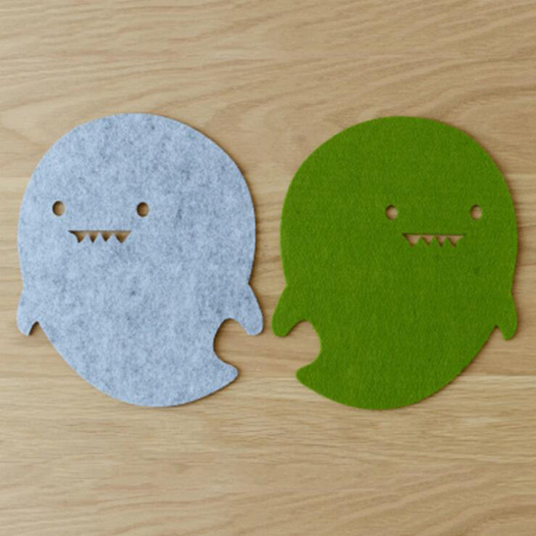 厂家直供鼠标垫可爱鲸鱼绵羊造型鼠标垫毛毡材质可按需制作各尺寸