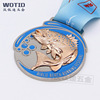 Manufacturer produces zinc alloy 3D three -dimensional metal dual -plated medals for sports sports finishing medals