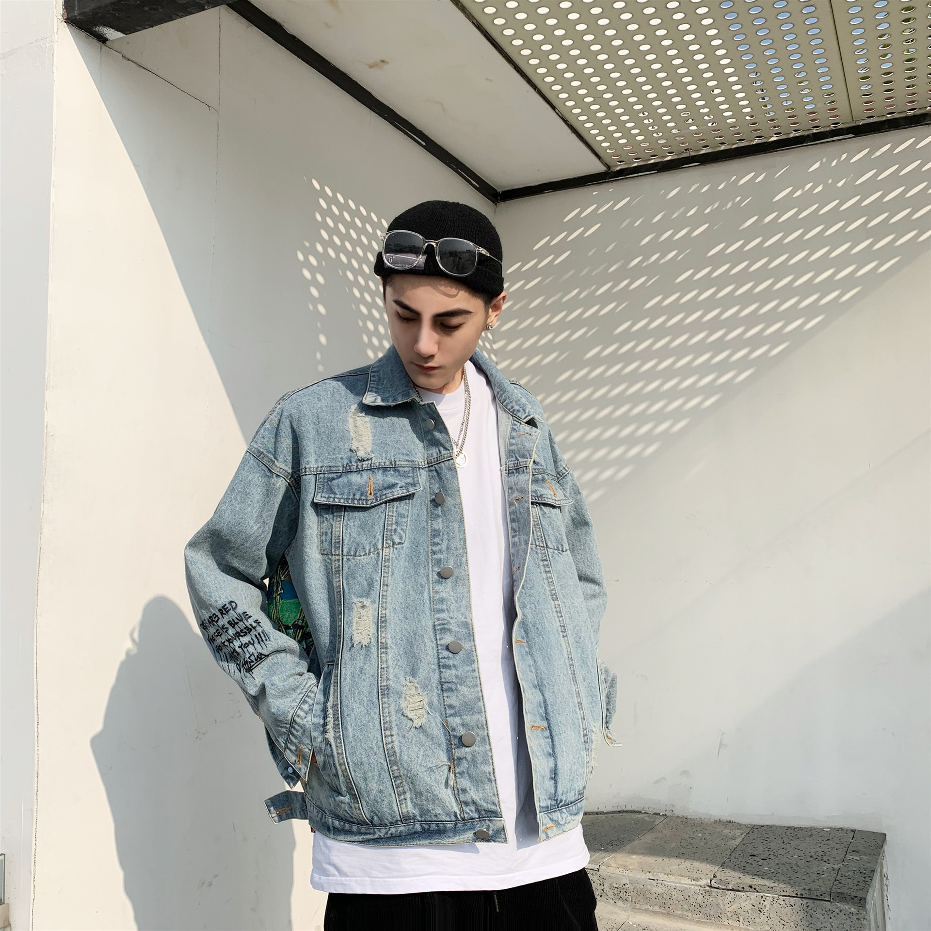 Graffiti Couple Denim Jacket 4