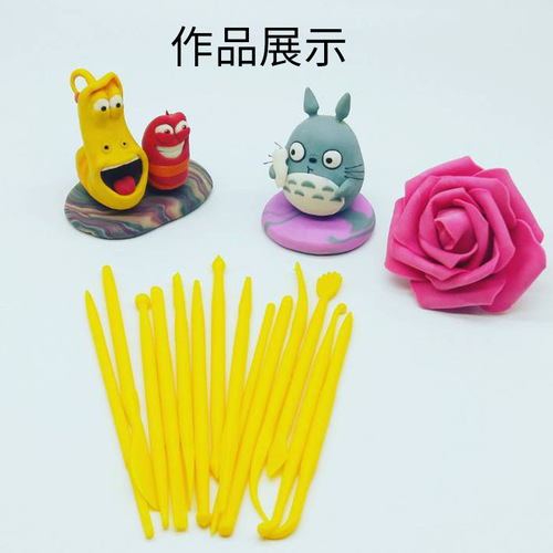 Sugar Craft Cake Carving Tool 14 Pieces Plastic Mini Carving Set Sugar Flower Clay Soft Dough Modeling Clay DIY Making Tool