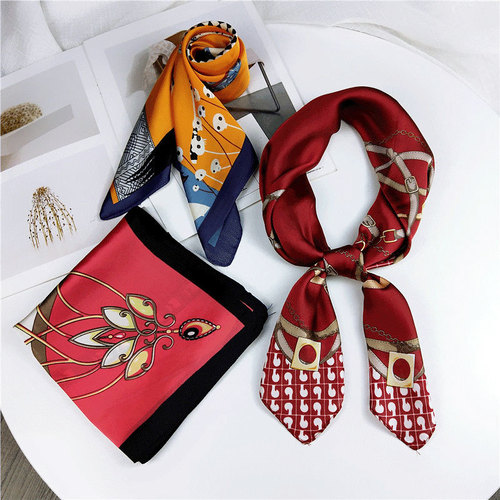 70 square scarf for women Korea Dongdaemun summer literary scarf retro gauze scarf ins small silk scarf spring and autumn