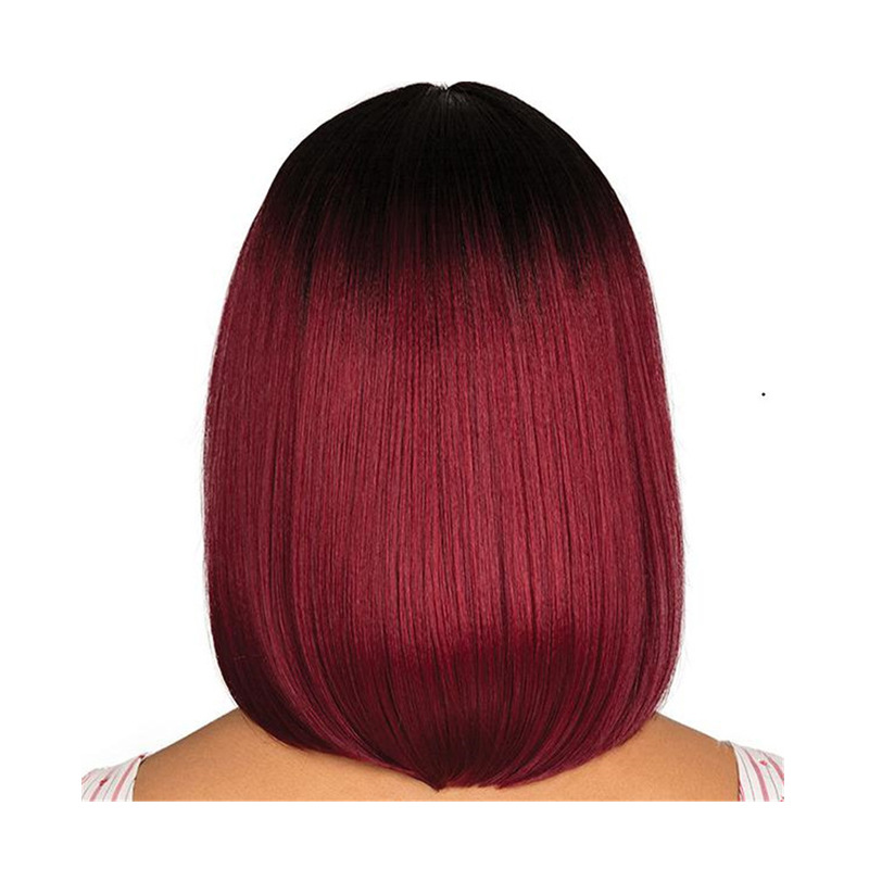 Women's Fashion Casual High-temperature Fiber Centre Parting Short Straight Hair Wigs display picture 4