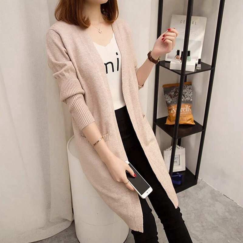 Loose Knitted Knitwear Cardigan 2025 New Spring & Fall Korean Style Mid-Length Long-Sleeved Shawl Knitwear Jacket for Women Loose Knitted Knitwear Cardigan 2025 New Spring & Fall Korean Style Mid-Length Long-Sleeved Shawl Knitwear Jacket for Women