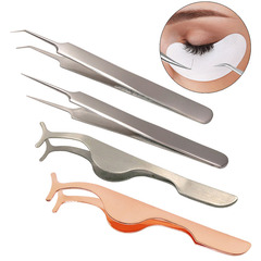 Multifunctional stainless steel pointed elbow tweezers, false eyelash grafting tweezers, auxiliary tool clip, manufacturer wholesale